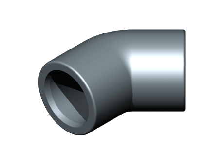 Hovedbilde PVC   Bend 45° Ø75MM