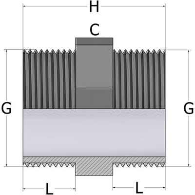 PVC Skjøtenippel 2x1 1/2