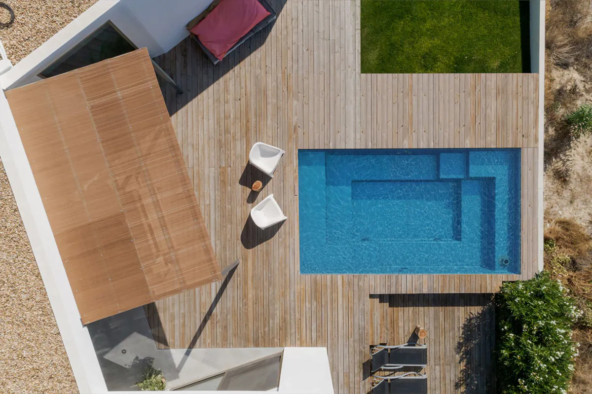 GJ Glassfiberbasseng Thalia 3.9x2.1M H=0.8M