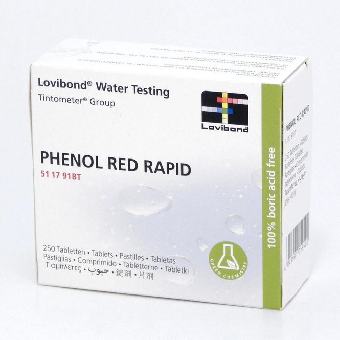 Hovedbilde PHENOL RED RAPID Fotometer, pH, 250 stk tabletter ...