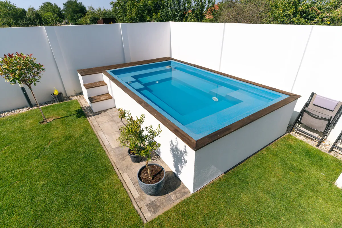 GJ Glassfiberbasseng Thalia 3.9x2.1M H=0.8M